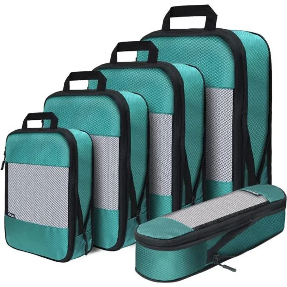 Compression Packing Cubes for Suitcases,5 Set Travel Essentials, Lightweight